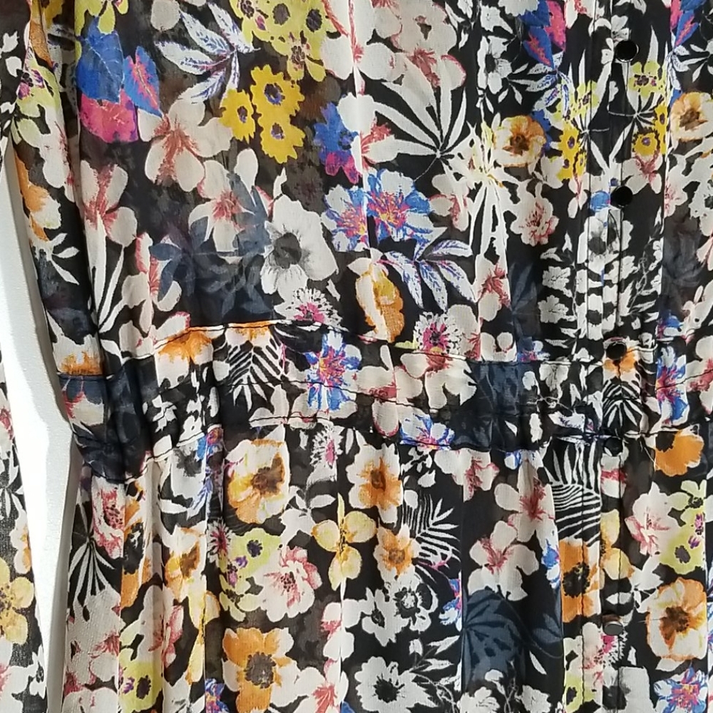 Zara | Spain Floral Sheer Maxi Duster - Picture 7 of 9